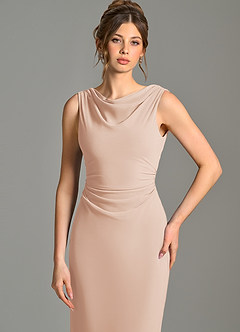 Azazie Kieryn Bridesmaid Dresses English Rose Mermaid Pleated Chiffon Dress image6