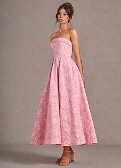 Emberlyn Pink Multi A-line Maxi Dress image3