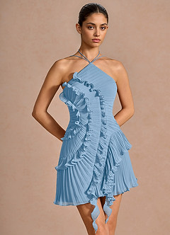 Robe Courte Bleu Brumeux Hatsu image5
