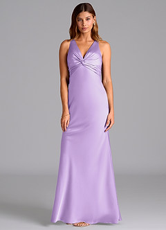 Azazie Hati Brudtärnklänningar Klä av Sjöjungfru i Stretch Satin Lila image5