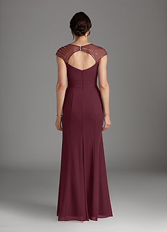Azazie Blanchett Mother of the Bride Dresses Cabernet Mermaid Sequins Chiffon Dress image5