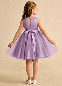 Azazie Prima Flower Girl Dresses Wisteria A-Line Bow Tulle Dress image2