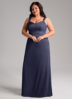 Azazie Denice Brautjungfernkleider Etui Plissee Stretch-Satin Kleid Sturm image6