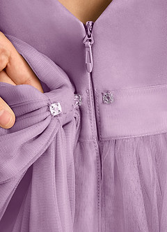 Azazie Winnie Flower Girl Dresses Wisteria Ball-Gown Bow Tulle Dress image8