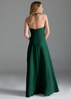 Azazie Tessie Junior Emerald A-Line Pleated Chiffon Dress image5