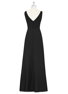 Azazie Julianna Bridesmaid Dresses Black A-Line Chiffon Dress image7