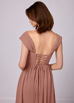 Barbie ♥ Azazie Bridesmaid Dresses Cedar Rose A-Line Corset Chiffon Dress image7