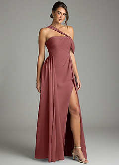 Azazie Kassandra Bridesmaid Dresses Amethyst A-Line Off the Shoulder Chiffon Dress image5
