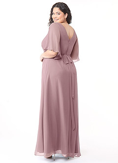 Azazie Cierra Bridesmaid Dresses A-Line V-Neck Chiffon Floor-Length Dress image11