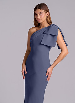 Azazie Yuanna Bridesmaid Dresses Stormy Mermaid One Shoulder Chiffon Dress image7