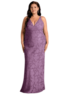 Azazie Tianna Brudtärnklänningar Klä av Tubklänning i Blommig Utbrändhet Spets Blåregn image8