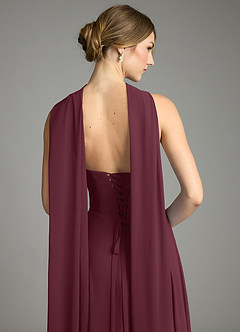 Azazie Ayla Abiti da Damigella Abito A-Line in Chiffon Scollo a Cuore Cabernet image10