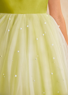 Azazie Esme Robe Demoiselle D'honneur Fillette Robe Princesse en Tulle Arc Citronnelle image9