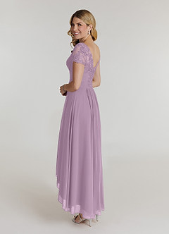 Azazie Thais Mother of the Bride Dresses Wisteria A-Line Lace Chiffon Dress image4