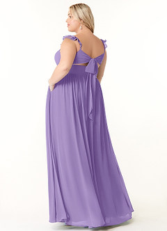 Azazie Metz Final Sale Tahiti A-Line Sweetheart Ruched Chiffon Dress image10