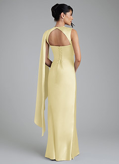 Azazie Taj Robes à essayer chez vous Robe Sirène en Satin extensible Corset Sorbet Citron image7