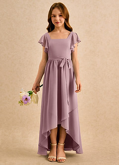 Azazie Milly Girls Formal Flower Girl Klänningar Klä A-Line i Chiffong Plisserad image3