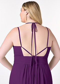 Azazie Farren Robes de demoiselle d'honneur Robe Trapèze Convertible en Mousseline de soie Plissée Grain De Raisin image14