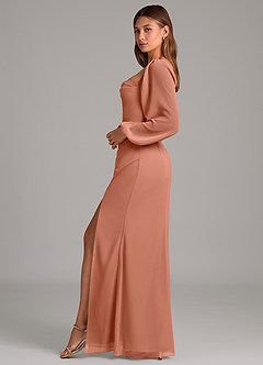 Azazie Brixley Bridesmaid Dresses MAI TAI Mermaid Long Sleeve Chiffon Dress image3