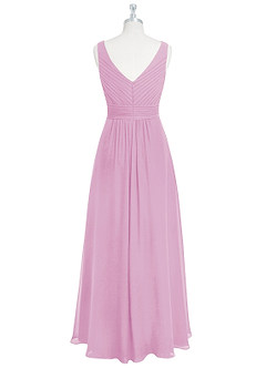 Azazie Pierrette Robes de demoiselle d'honneur Robe Trapèze en Mousseline de soie Plissée Rose Bonbon image8