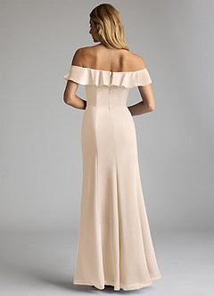 Azazie Sophie Bridesmaid Dresses White Alabaster A-Line Off the Shoulder Chiffon Convertible Dress image3
