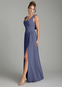 Azazie Novi Bridesmaid Dresses Stormy A-Line Pleated Chiffon Dress image4