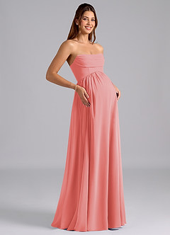 Azazie Saige Maternity Bridesmaid Dresses A-Line Pleated Chiffon Floor-Length Dress image8