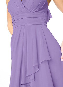 Azazie Aviv Bridesmaid Dresses Tahiti A-Line Pleated Chiffon Dress image4