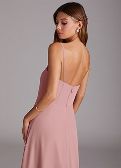 Azazie Wren Bridesmaid Dresses Dusty Rose A-Line Strapless Chiffon Dress image7