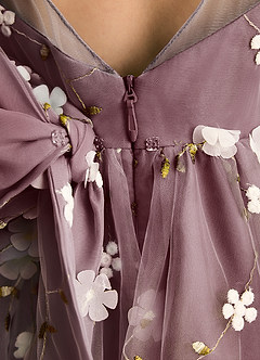 Azazie Elowen Flower Girl Dresses Sangria A-Line Sweetheart Neckline Lace Dress image7