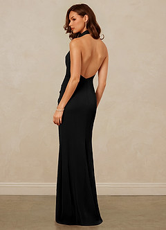 Christian Siriano Bridal for Azazie 1018 Bridesmaid Dresses Cowl Neck Mesh Sheath Dress image2