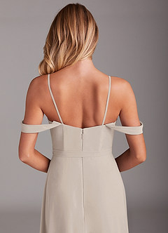 Azazie Aaron Bridesmaid Dresses Frost A-Line Off the Shoulder Chiffon Convertible Dress image9