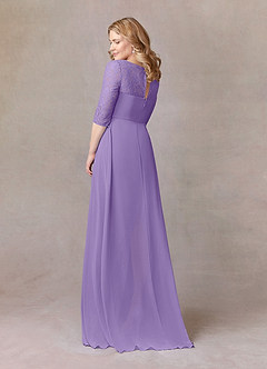 Azazie Leonine Moeder van de bruid jurken A-Lijn Jurk van Chiffon Scoop kant Tahiti image4