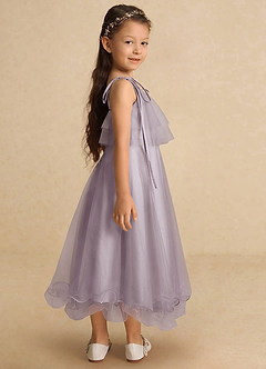 Azazie Bunie Flower Girl Dresses Dusk A-Line Spaghetti Strap Tulle Dress image4