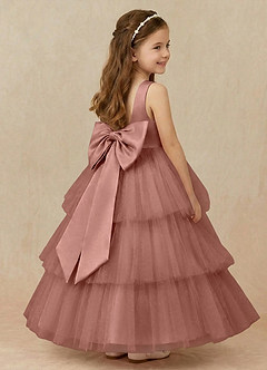 Azazie Margie Flower Girl Klänningar Klä A-Line i Tyll Rosett image4