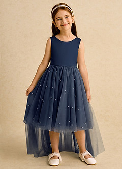 Azazie Bell Flower Girl Klänningar Klänning Balklänning i Tyll Rosett image3