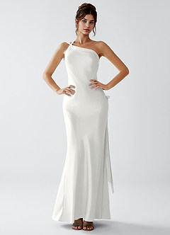 Stephanie White Luminous Satin Maxi Dress image2