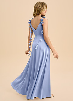 Azazie Gumdrop Junior Ice Empire Pleated Stretch Satin Dress image1