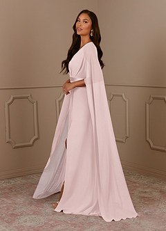 Azazie Isa Abiti per la Madre della Sposa Abito A-Line in Chiffon Plissettato con Scollo a V Rosa Rossore image2