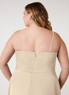 Azazie Arabella Allure Robes de demoiselle d'honneur Robe Trapèze Convertible en Mousseline de soie Encolure en Forme de Cœur Champagne image15
