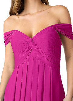 Azazie Kaitlynn Brautjungfernkleider Wandelbar Empire Gerafft Chiffon Kleid Fuchsia image5