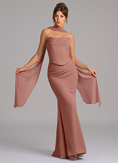 Azazie Sorrel Suknie dla druhen Syrena Gorset Szyfon Do ziemi Sukienka image1