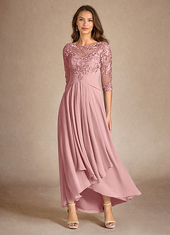 Azazie Marietta vestidos de madre de la novia Vestido Rosa Polvorienta de Encaje de Corte en A image1