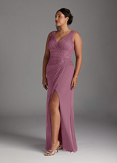 Azazie Winona Mother of the Bride Dresses Vintage Mauve Mermaid Sequins Mesh Dress image9
