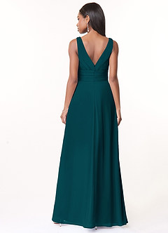 Azazie Julianna Bridesmaid Dresses Pine A-Line Chiffon Dress image2