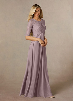 Azazie Raelyn Kleider für die Brautmutter A-Linie Spitze Gittergewebe Kleid Dämmerung image6