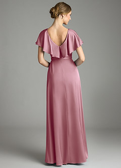 Azazie Lainey Bridesmaid Dresses Vintage Mauve A-Line with Pockets Stretch Satin Dress image7