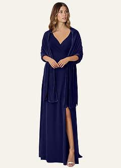 front 매칭 컬러 벨벳 숄