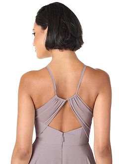Azazie Avelina Bridesmaid Dresses Dusk A-Line V-Neck Pleated Chiffon Dress image5