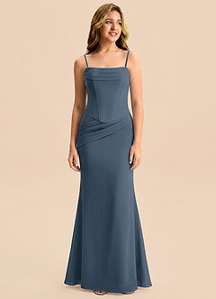 Azazie Sorrel Junior Neptune Mermaid Pleated Chiffon Dress image6